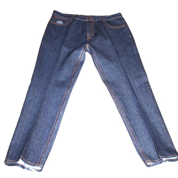 Makaveli Dark Medium Wash Military Inspired Insignia Jeans, Size 40/32 - Picture 5 of 11